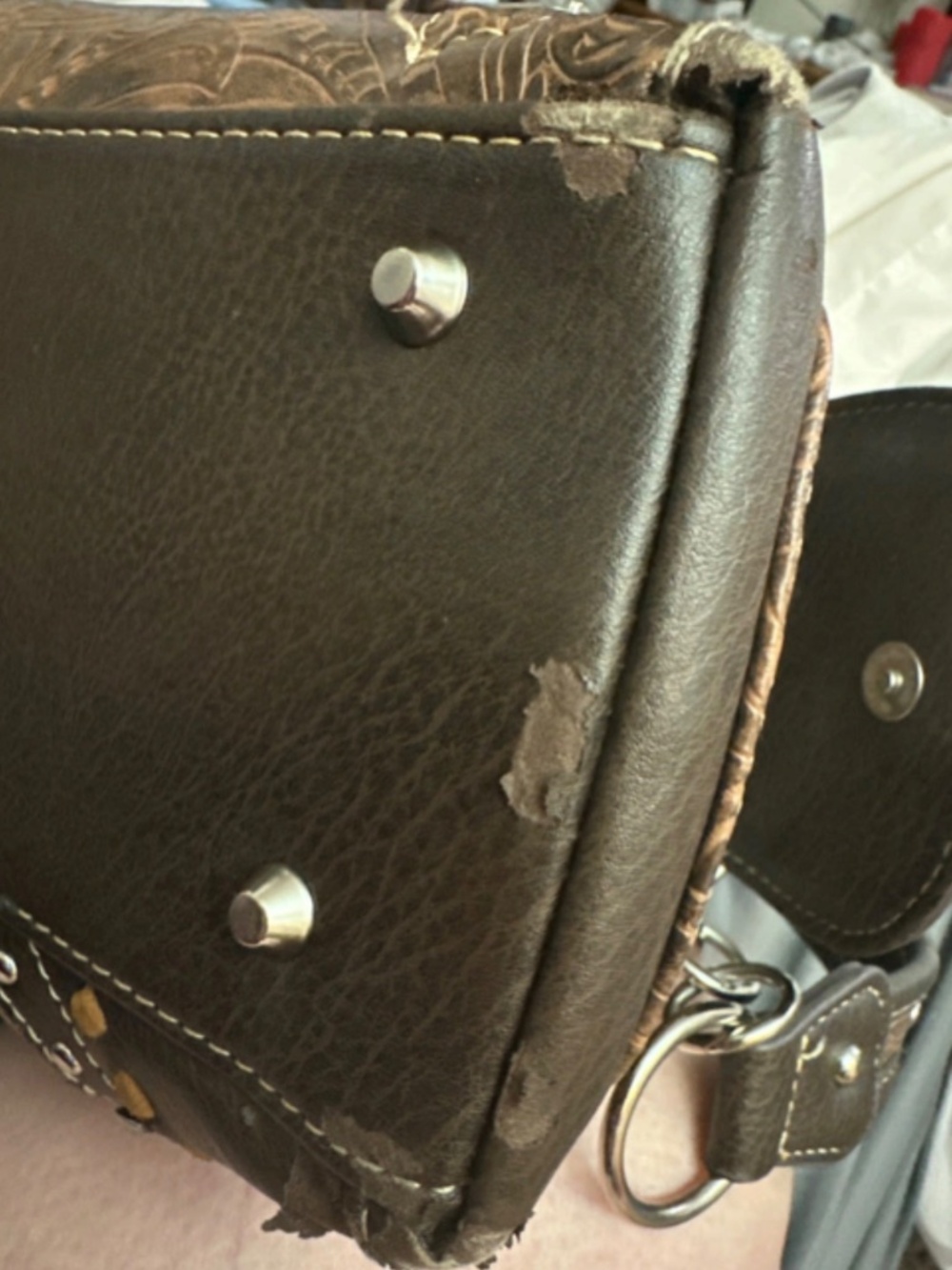 💼 Western Tooled Leather Purse – Beautiful Detail, Minor Wear - Picture 6 of 6